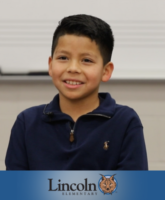  Steven 4th Grader at Lincoln Elementary smiling in a classroom.
