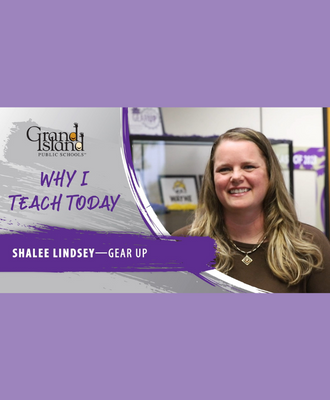  "Why I Teach Today" video thumbnail and Mrs. Lindsey headshot