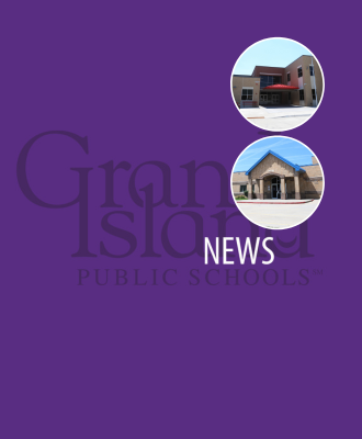  GIPS News graphic with small photos of Stolley Park & Seedling Mile Elementary schools.