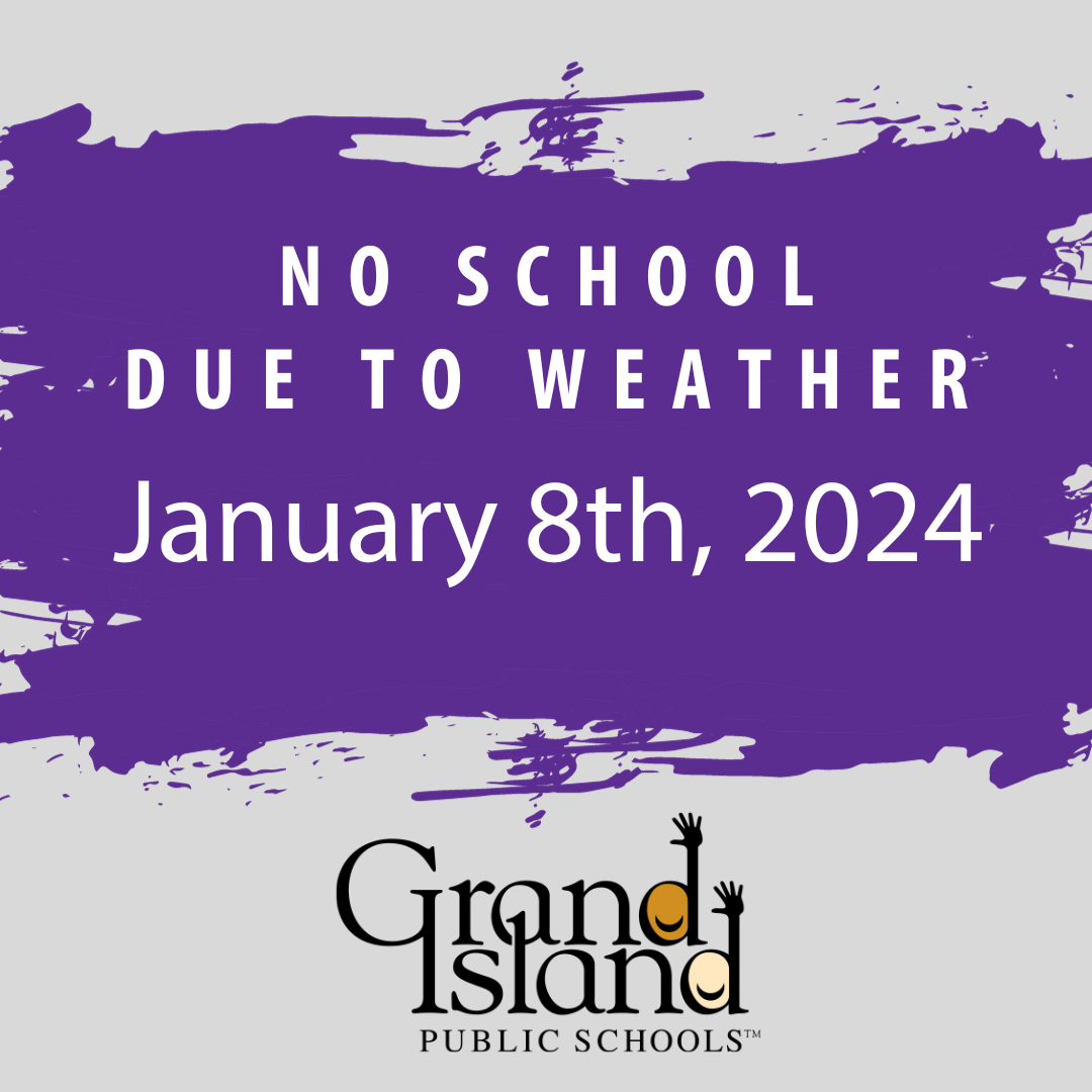 GIPS No School Due to Weather January 8th, 2024 infographic